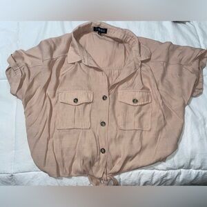 Girl’s Baby Pink Buttoned Shirt - Size L
